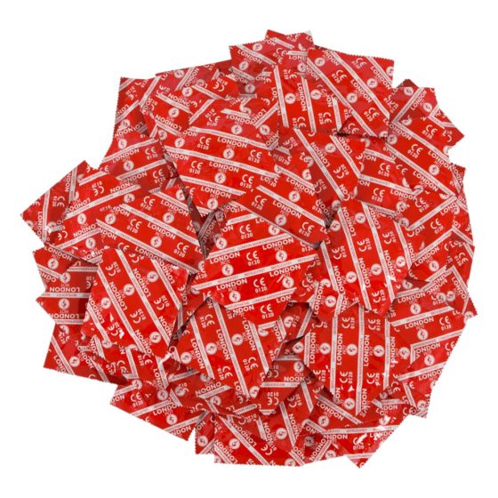 London - maasika maitseline kondoom (100tk)