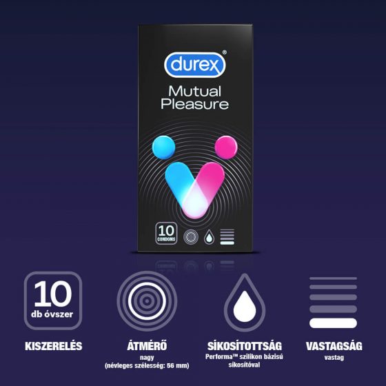 Durex Mutual Pleasure - ejakulatsiooni edasilükkav kondoom (10tk)