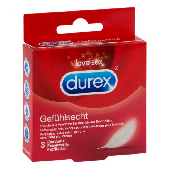 Durex Feel Thin – elutund kondoomid (3 tk) 