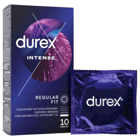 Durex Intense - sooniliste ja täppidega kondoomid (10 tk)