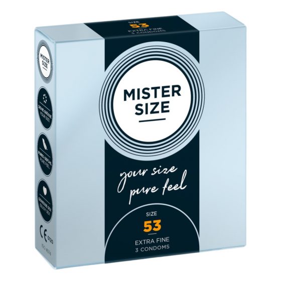 Mister Size õhuke kondoom - 53mm (3tk)