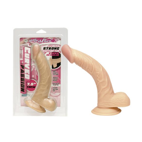 NMC 7.5 - Kaardus naturaalne dildo (19 cm) 