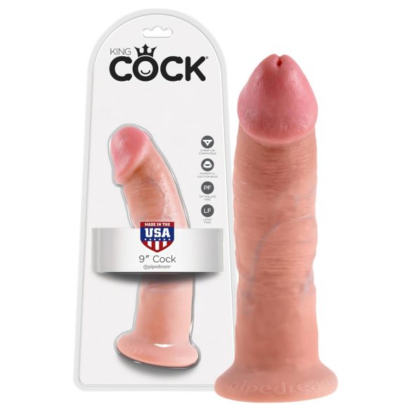 King Cock 9 - iminapinnaga realistlik dildo (23 cm) - naturaalne