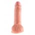 King Cock 7 munanditega dildo (18 cm) - naturaalne 