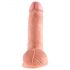 King Cock 7 munanditega dildo (18 cm) - naturaalne