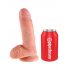 King Cock 7 munanditega dildo (18 cm) - naturaalne 