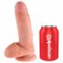 King Cock 7 munanditega dildo (18 cm) - naturaalne 