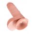 King Cock 7 munanditega dildo (18 cm) - naturaalne 