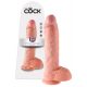 King Cock 10 munanditega suur dildo (25 cm) - naturaalne 