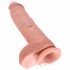 King Cock 10 munanditega suur dildo (25 cm) - naturaalne 