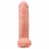 King Cock 12 munanditega suur dildo (30 cm) - naturaalne 