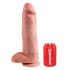 King Cock 12 munanditega suur dildo (30 cm) - naturaalne 