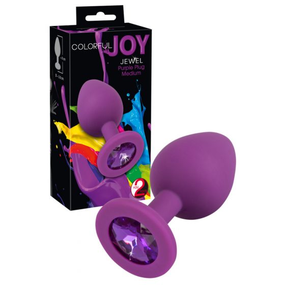 Colorful JOY - keskmine silikoonist anaalkork (lilla)