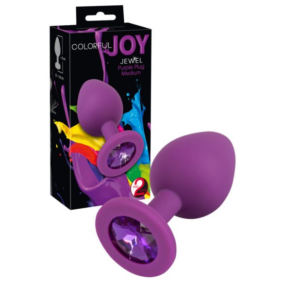 Colorful JOY - keskmine silikoonist anaalkork (lilla)