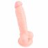 Meditsiiniline silikoon dildo (18cm) - naturaalne 