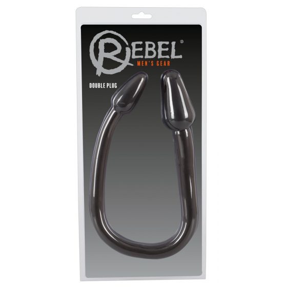 Rebel Double Plug - topeltatud anaalne dildo (must)