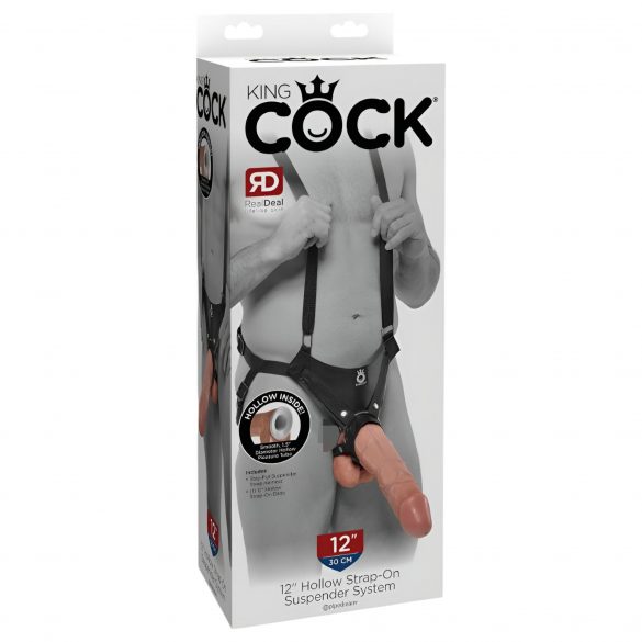 King Cock Strap-on 12 - rihmaga kinnitatav dildo (30 cm)