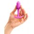 b-vibe Snug Plug 1 - anaaltapp sisemiste raskustega (55g) - roosa 