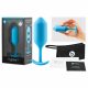 b-vibe Snug Plug 3 - topeltkuuliga anaal dildo (180g) - sinine 