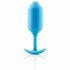 b-vibe Snug Plug 3 - topeltkuuliga anaal dildo (180g) - sinine 