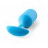 b-vibe Snug Plug 3 - topeltkuuliga anaal dildo (180g) - sinine 