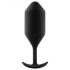 b-vibe Snug Plug 4 - kahekordne kuul-analdildo (257g) - must