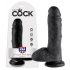 King Cock 8 munanditega dildo (20 cm) - must 