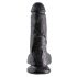 King Cock 8 munanditega dildo (20 cm) - must 