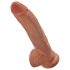 King Cock 9 munanditega dildo (23 cm) - pruun