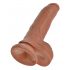 King Cock 9 munanditega dildo (23 cm) - pruun