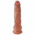 King Cock 10 munanditega suur dildo (25 cm) - pruun 