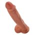 King Cock 10 munanditega suur dildo (25 cm) - pruun 