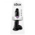 King Cock 10 munanditega dildo (25 cm) - must