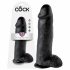 King Cock 12 munandiga suur dildo (30 cm) - must