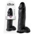 King Cock 12 munandiga suur dildó (30 cm) - must