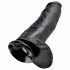 King Cock 12 munandiga suur dildo (30 cm) - must