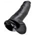 King Cock 12 munandiga suur dildó (30 cm) - must