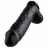 King Cock 12 munandiga suur dildo (30 cm) - must