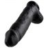 King Cock 12 munandiga suur dildó (30 cm) - must