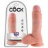 King Cock 8 munanditega dildo (20 cm) - naturaalne