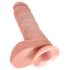 King Cock 8 munanditega dildo (20 cm) - naturaalne