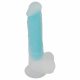 You2Toys Pimedas Helendav - iminapaga, vilkuv munanditega dildo (sinine) 