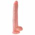 King Cock 14 munanditega suur dildo (35cm) - naturaalne 