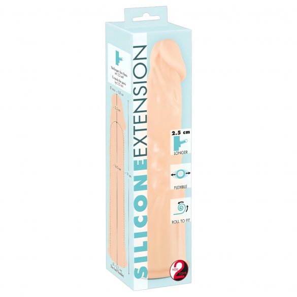 You2Toys - Silikoon - peenise pikendaja (naturaalne) - 19cm 