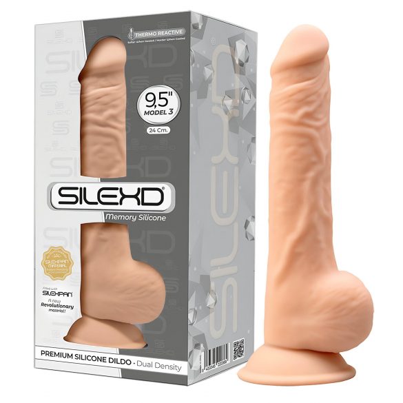 Silexd 9,5 - iminapaga dildo - 24cm (naturaalne) 