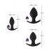 Black Velvet - silikoonist anaal dildo komplekt (3-osaline) - must