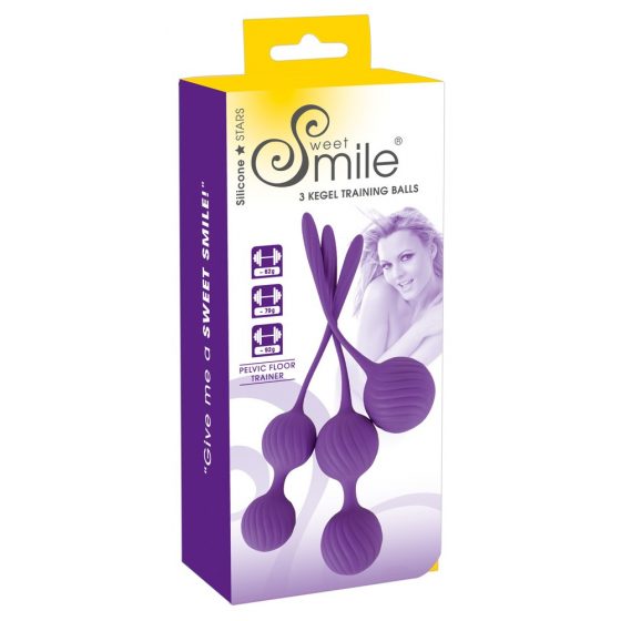 SMILE 3 Kegel - geishakuulide komplekt - lilla (3-osaline)