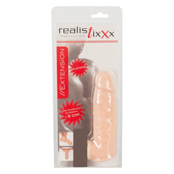 Realistixxx - munandirõngaga peenisehülss - 16cm (naturaalne) 