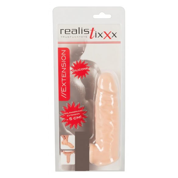 Realistixxx - munandirõngaga peenisehülss - 16cm (naturaalne) 