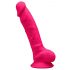 Silexd 7 - vormitav, iminapaga, munanditega dildo - 17,5cm (roosa) 